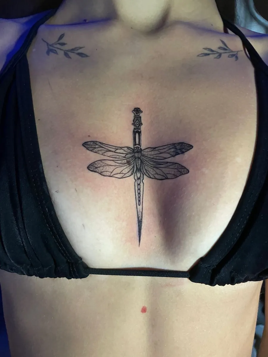 30+ Alluring Sternum Tattoo For Women